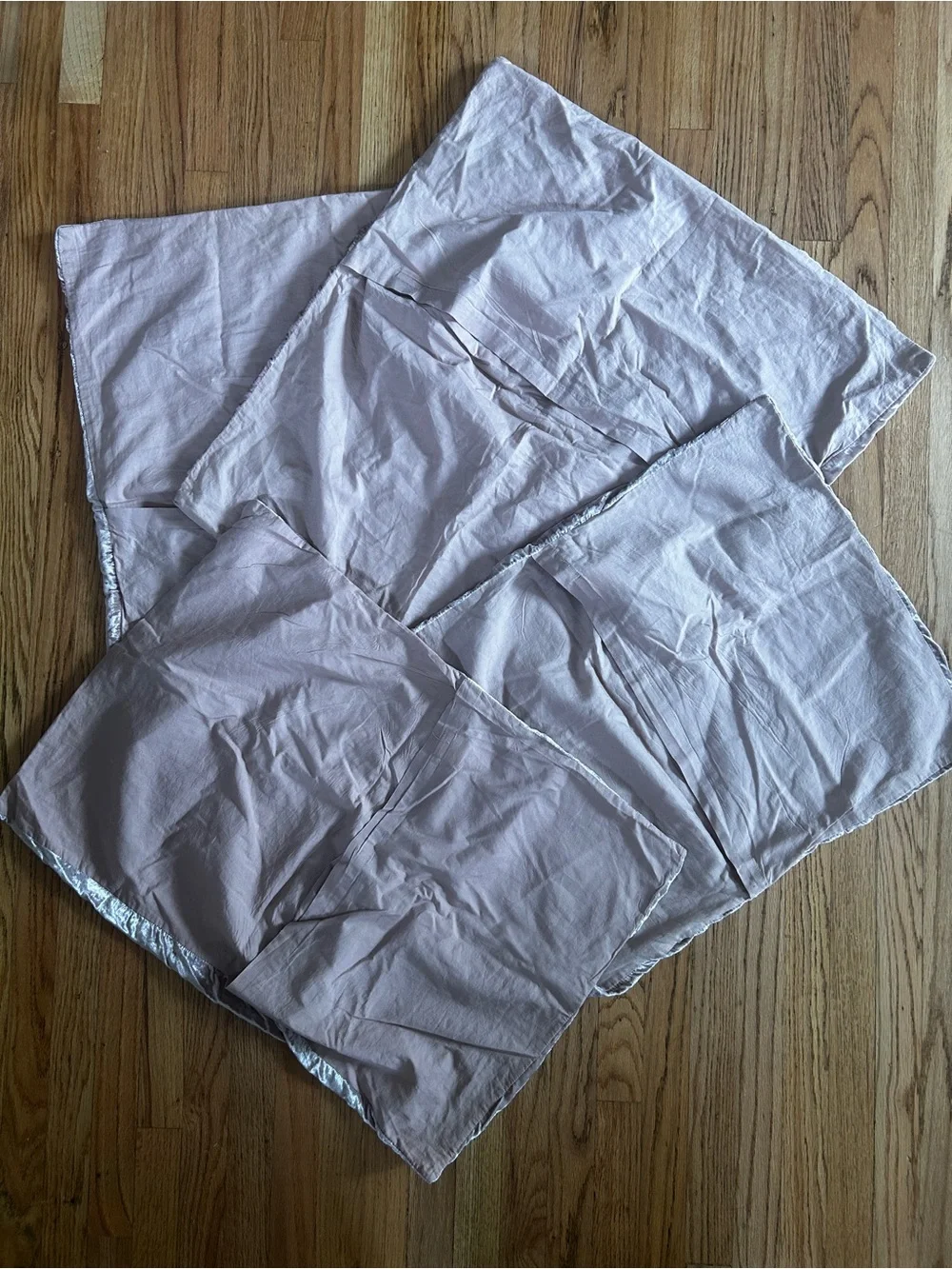Set of 4 West Elm Velvet Pillow Cases in Dusty Rose Pink